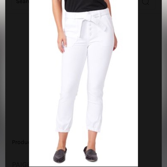 PAIGE Pants - NWOT Paige Mayslie Belted Denim Jogger Pants size 26 2